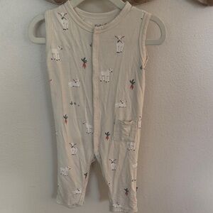 Kyte BABY Sleeveless Romper in Goat 6-12 months